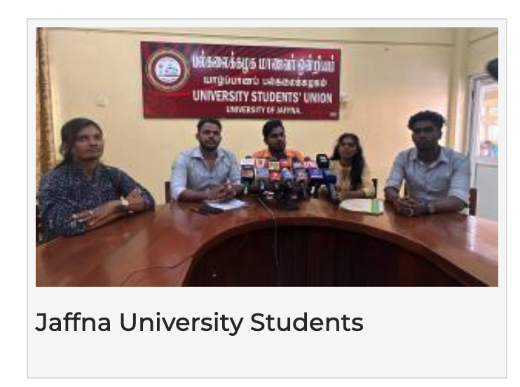 “As Western Countries helped Ukraine-India Should Help Tamils, Including At UN to Refer Sri Lanka to ICC” Tamil Students