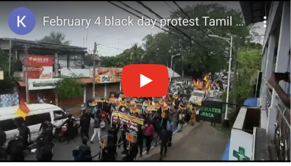 Anti-Sri Lanka Independence Day Protest by Tamil Univ Students Joined by thousands, Despite Military Blocking